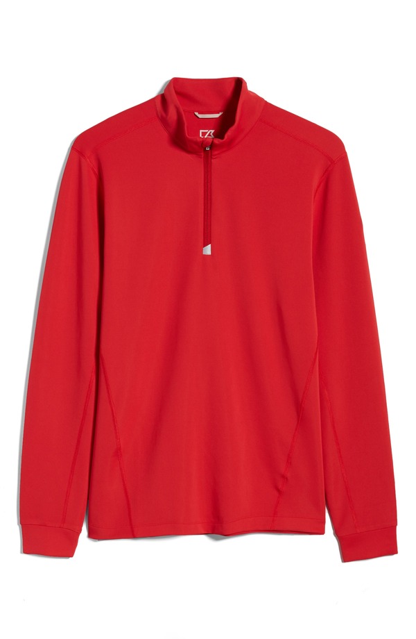 カッターアンドバック メンズ アウター パーカー・スウェット ハーフジップ Cutter & Buck Traverse Stretch Quarter Zipullovered レッド｜ReVida 店
