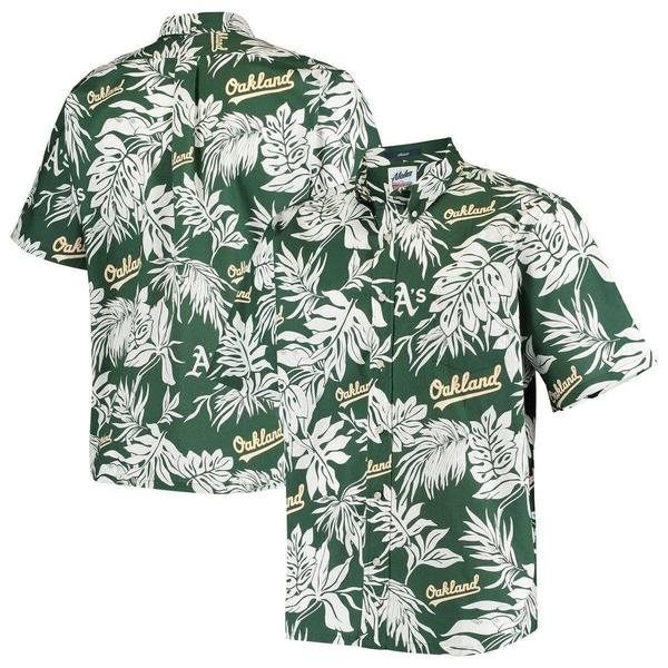 レインスプーナー メンズ トップス シャツ ダウン Men's Reyn Spooner Green Oakland Athletics Aloha Button-Down Shirt Green グリーン|ReVida 店