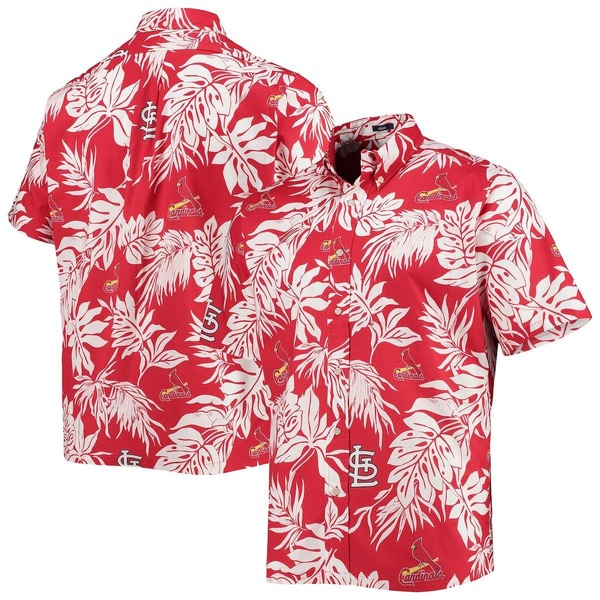 レインスプーナー メンズ トップス シャツ Men's Reyn Spoonered St. Louis Cardinals Aloha Button-Up Shirt Red レッド｜ReVida 店