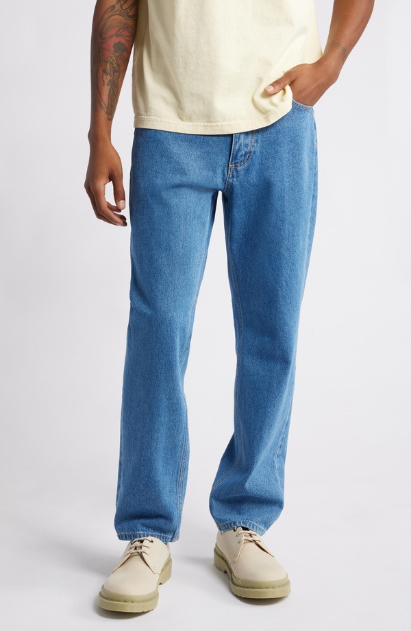 オベイ メンズ ボトムス デニムパンツ ジーンズ Obey Benderelaxed Jeans Light Indigo インディゴ｜ReVida 店