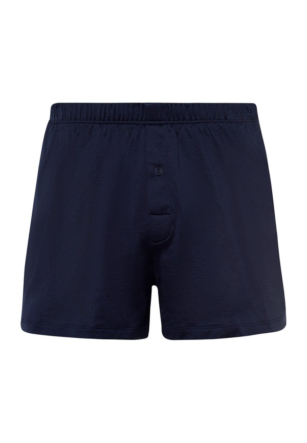 ハンロ メンズ アンダー御召しもの ボクサーズボン下 綿織物 Hanro Cotton Sporty Button Fly Cotton Boxer Midnight Navy 米国海軍