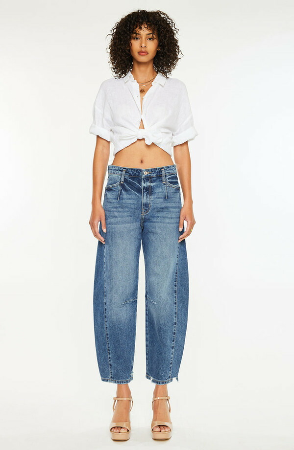 カンクン レディース ボトムス デニムパンツ ジーンズ KanCan Yolanda Low Slung Horseshoe Jeans Dark Wash