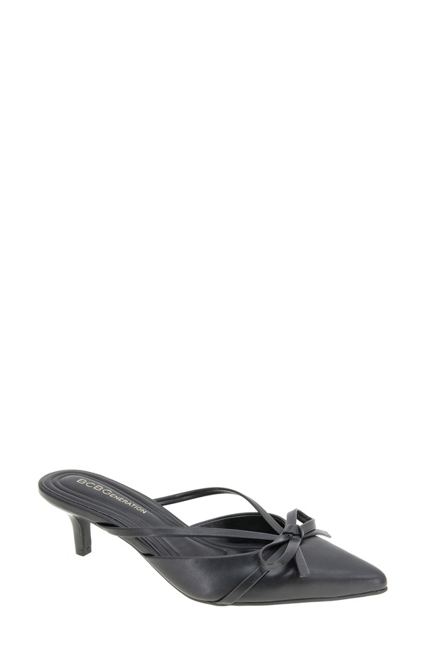 BCB 世代 レディース シューズ 踵 BCBGeneration Deen Pointed Toe Kitten Heel Mule Black 黒いこと