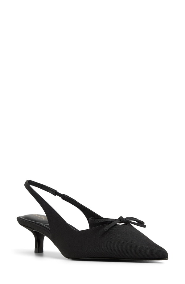 アルド レディース シューズ ヒール ALDO Azizza Slingback Pointed Toe Kitten Heel Pump Black ブラック