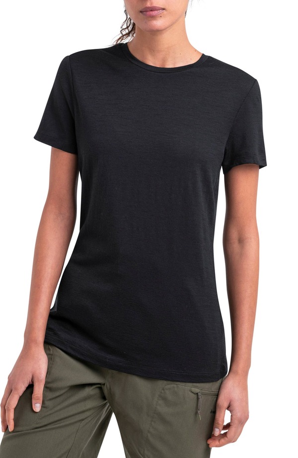 アイスブレーカー レディース アウター パーカー・スウェット クルーネック ウール シャツ Icebreaker Tech Lite III Merino Wool Crewneck Shirt Black ブラック|ReVida 店