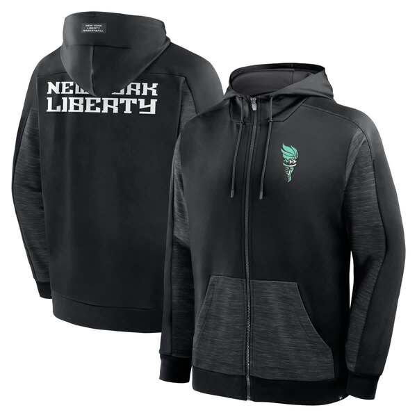 ファナティクス メンズ アウター パーカー・スウェット Men\u0027s Fanatics Black New York Liberty Back Door Cut Play Defender Full-Zip Hoodie Black 黒いこと