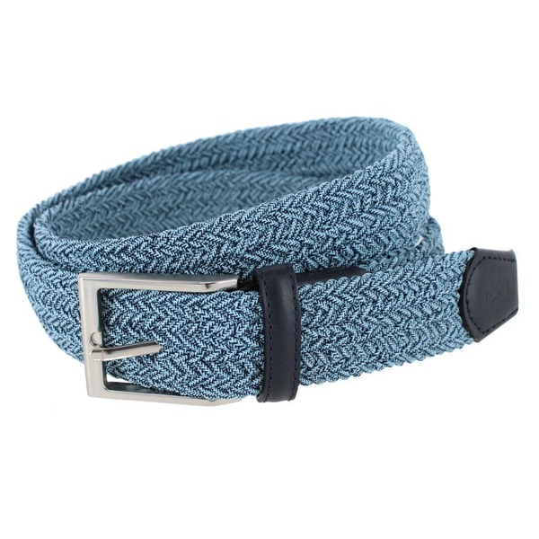 トラファルガー メンズ 付属品 胴締め Trafalgar Madden Marble Weave 35粍 Golf Stetch Belt Blue 青み