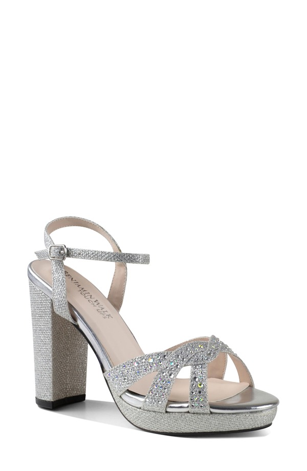 タッチアップ レディース シューズ ヒール サンダル アンクル Touch Ups Avankle Strap Sandal Silver シルバー