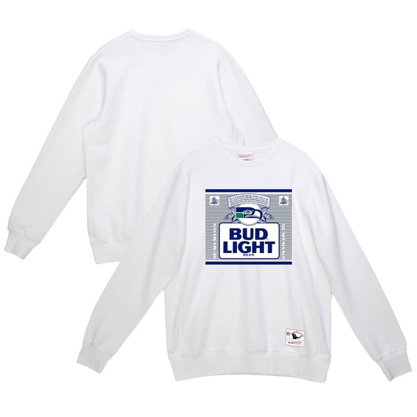 ミッチェル\u0026ネス メンズ アウター パーカー・スウェット プルオーバー Men\u0027s Mitchell \u0026 Ness x Bud Light White Seattle Seahawks The Crest Pullover Sweatshirt White 白いこと