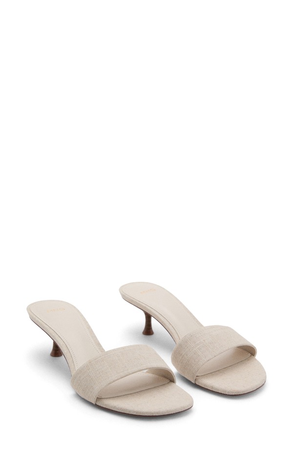 マンゴ レディース シューズ ヒール サンダル MANGO Kitten Heel Sandal Beige ベージュ