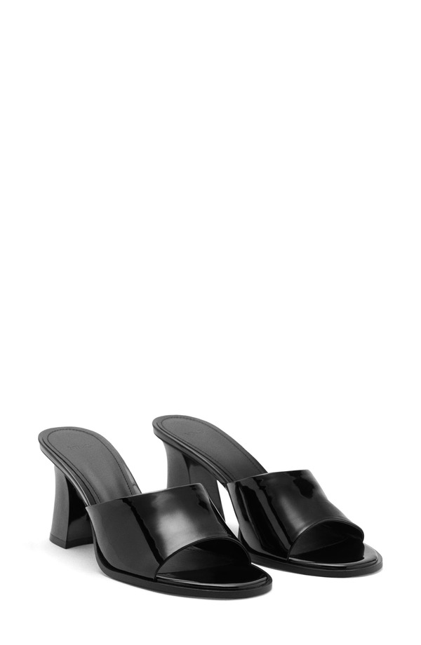 マンゴ レディース シューズ ヒール サンダル MANGO Slide Sandal Black ブラック｜ReVida 店