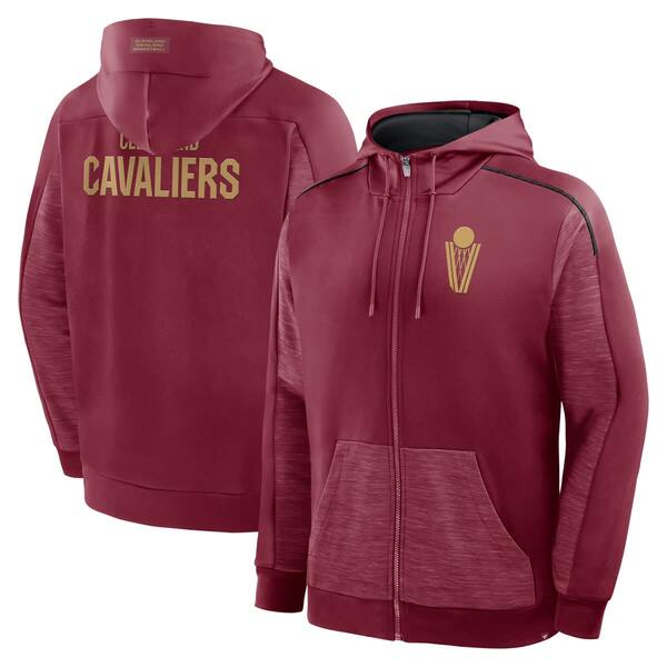 ファナティクス メンズ アウター パーカー・スウェット Men's Fanatics Wine Cleveland Cavaliers Back Door Cut Play Defender Full-Zip Hoodie Wine ワイン｜ReVida 店