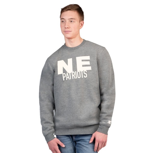 クランク メンズ アウター パーカー・スウェット プルオーバー Men\u0027starter Charcoal New England Patriots Assist Sweatshirt Charcoal 濃灰色