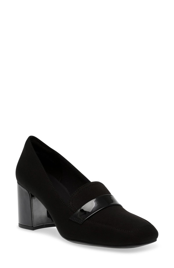 アンクライン レディース シューズ ヒール Anne Klein Telepathy Pump Black Stretch ブラック｜ReVida 店