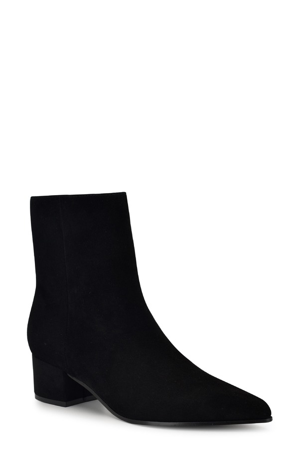 ナインウェスト レディース シューズ ブーツ・レインブーツ Nine West Maribu Pointed Toe Bootie Black Suede 黒いこと