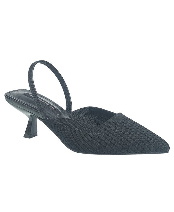フレンチコネクション レディース シューズ サンダル 踵 French Connection Ladies Coco Slingbackitten Heel Black 黒いこと サンダル-靴-レディース靴