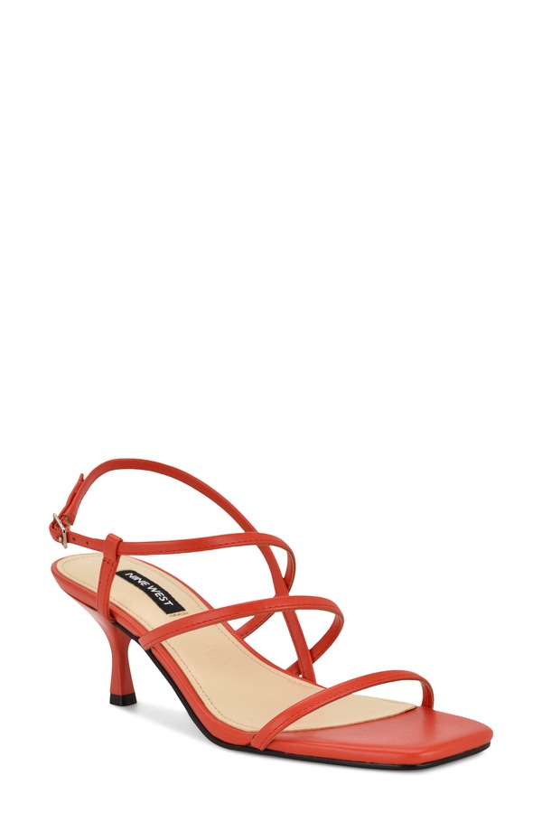 ナインウェスト レディース シューズ ヒール サンダル Nine West Hindy Slingbackitten Heel Sandal Medium Red レッド|ReVida 店