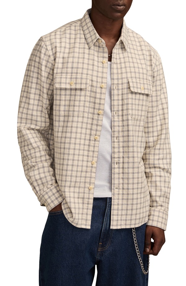 ラッキーブランド メンズ トップス シャツ Lucky Brand Humboldt Plaid Twill Utility Shirt Grey Multi グレー