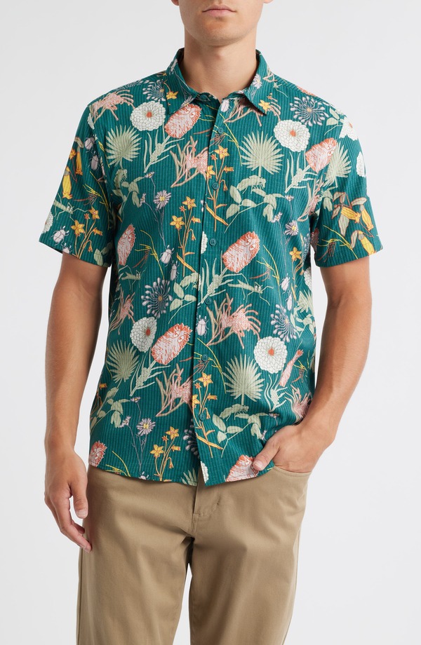 ローアク メンズ トップス シャツ Roark Bless Up Short Sleeve Button-Up Shirt Dps