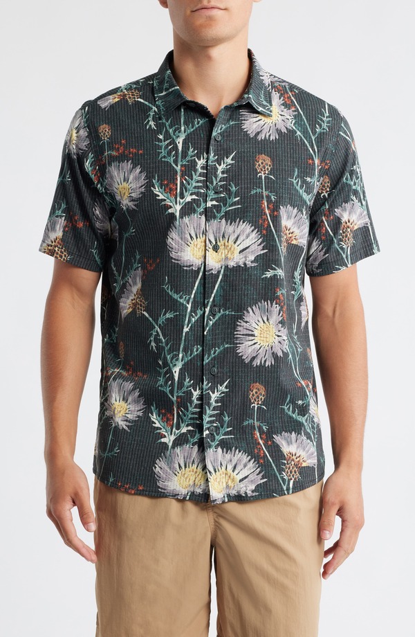 ローアク メンズ トップス シャツ Roark Bless Up Short Sleeve Button-Up Shirt Onx