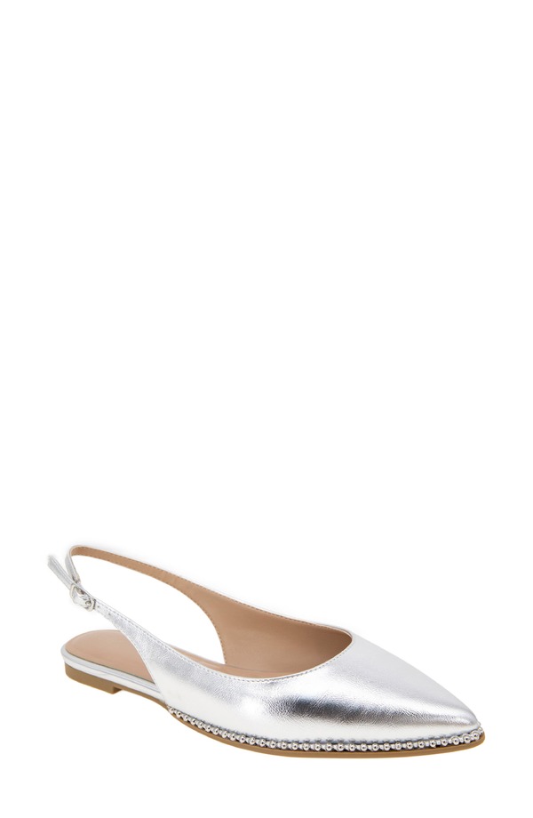 BCB ジェネレーション レディース シューズ パンプス BCBGeneration Valerie Slingback Pointed Toe Flat Silver シルバー