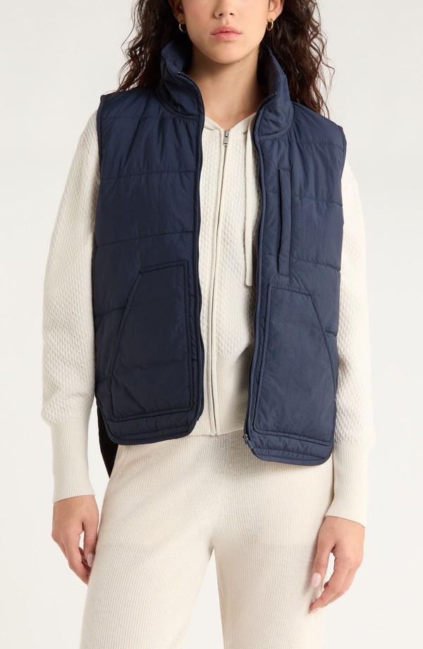 ゼラ レディース アウター ジャケット・ブルゾン キルティング ベスト Zella Packable Quilted Vest Navy Sapphire ネイビー
