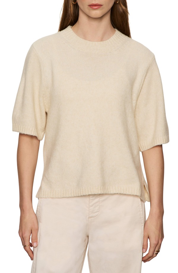 サンクチュアリー レディース アウター パーカー・スウェット セーター Sanctuary Short Sleeve Sweater Vanilla White ホワイト