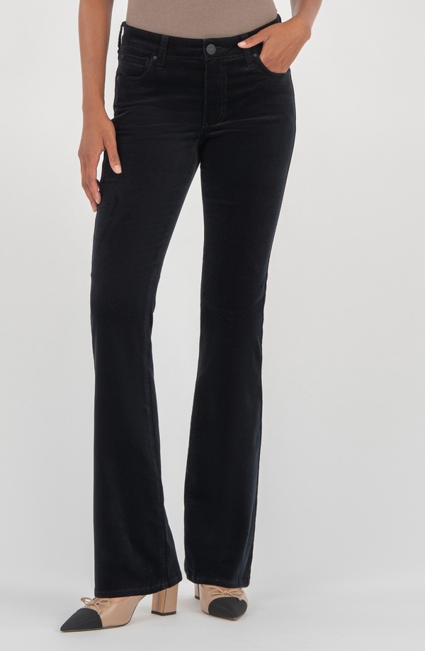 カットフロムザクロス レディース ボトムス レギンス コーデュロイ ブーツカット パンツ ブーツ KUT from the Kloth Natalie Mid Rise Bootcut Corduroy Pants Black ブラック