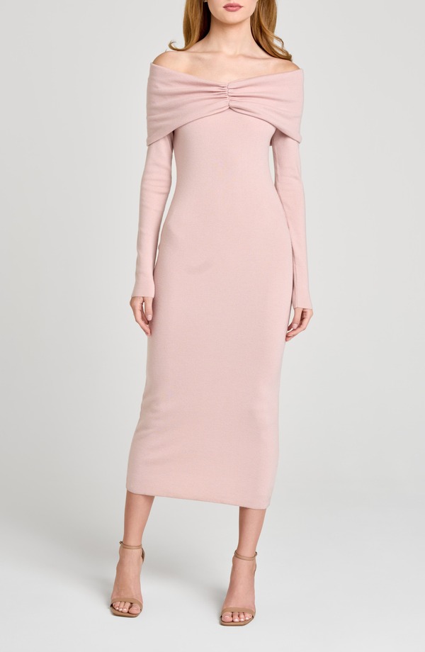 ワイフ レディース トップス ワンピース ニット WAYF Alice Off the Shoulder Long Sleeve Knit Dress Blush ブラッシュ 20,985円