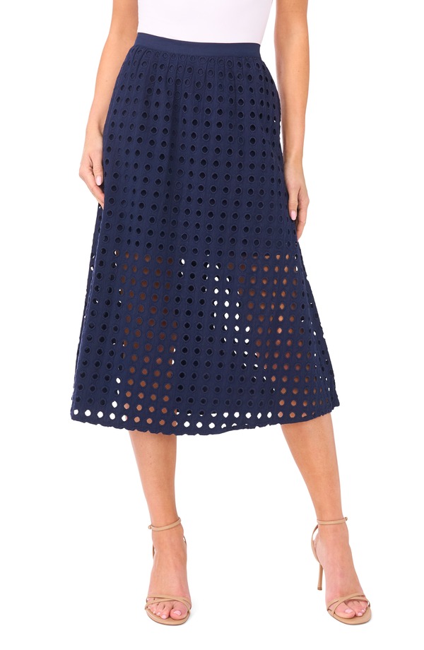 セセ レディース ボトムスカート ミディ コットン CeCeyelet Cotton Midi Skirt Classic Navy ネイビー 20,705円