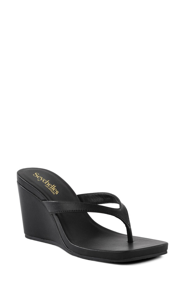 セイシェルズ レディース シューズ ヒール Seychelles Uptown Wedge Flip Flop Black ブラック|ReVida 店