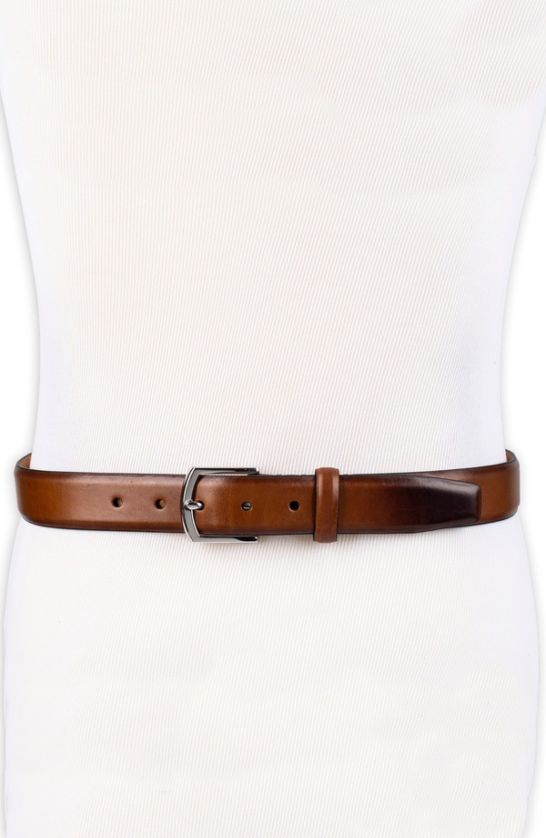電話を掛けるハーン メンズ 付属品 胴締め なめし革 Cole Haan Lewis Burnished Leather Belt British Tan タン