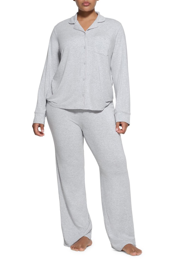 スキムズ レディース アンダーウェア ナイトウェア SKIMSleep Long Pajamas Light Heather Grey グレー