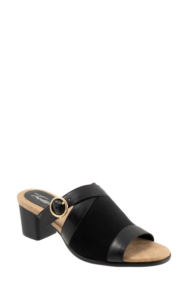 トロッターズ レディース シューズ ヒール サンダル Trotters Mitzie Slide Sandal Black ブラック