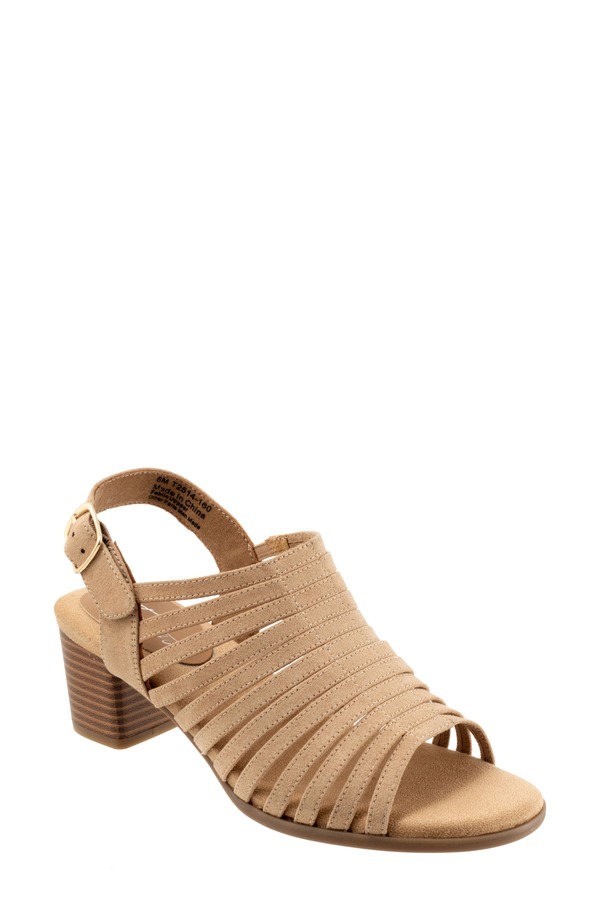 トロッターズ レディース シューズ ヒール サンダル Trotters Midge Slingback Sandal Beige Suede ベージュ