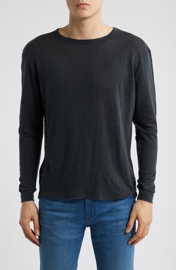 アレックスクレーン メンズ トップス Tシャツ リネン ALEX CRANE Sun Linen Long Sleeve T-Shirt Night