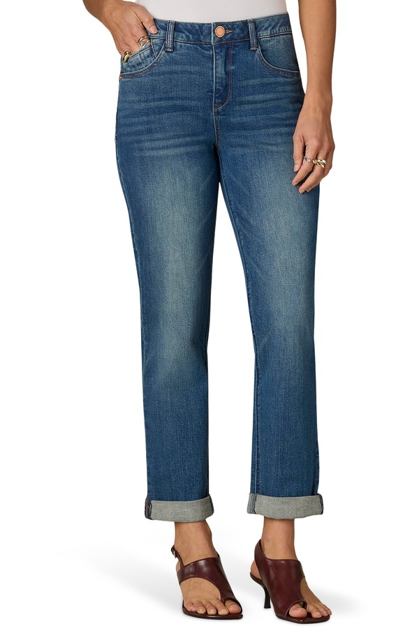 ウィット&ウィズダム レディース ボトムス デニムパンツ ジーンズ Wit & Wisdom Gemma Girlfriend Jeans Blue ブルー