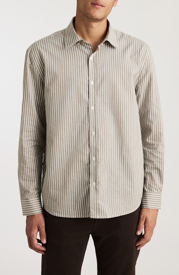マーヴィ ジーンズ メンズ トップス シャツ Mavi Jeanstripe Flannel Button-Up Shirt Gray Flannel Zemin White Stp ホワイト