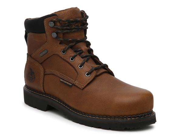 ジョージブーツ メンズ シューズ ブーツ・レインブーツ Tシャツ Georgia Boot Georgia Giant Revamp Steel Toe Work Boot Dark Brown ブラウン