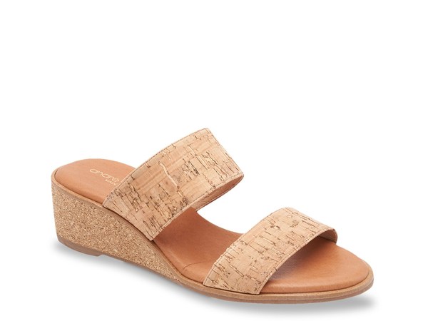 アンドレア アース レディース シューズ サンダル Andre Assous Gwenn Wedge Sandal Natural Cork|ReVida 店