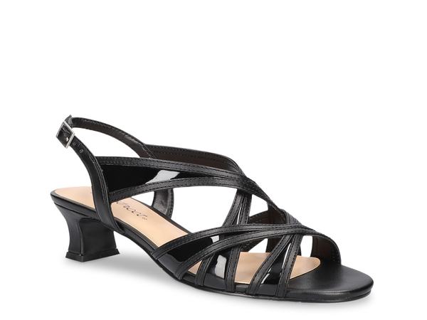 イージーストリート レディース シューズ サンダル Easy Street Tristen Sandal Black Patent ブラック