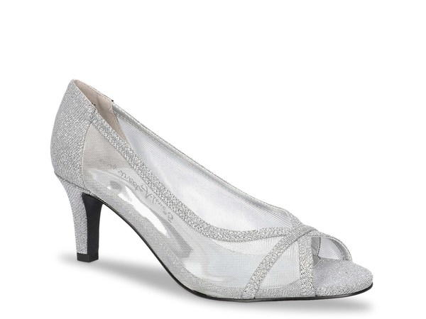 イージーストリート レディース シューズ パンプス Easy Street Picaboo Pump Silver Metallic Glitter シルバー