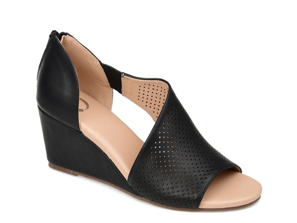 ジュルネ コレクション レディース シューズ サンダル Journee Collection Aretha Wedge Sandal Black ブラック