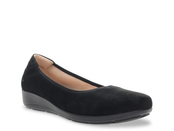 労働者階級愛玩動物 レディース シューズ パンプス Propet Yara Flat Black Suede 黒いこと