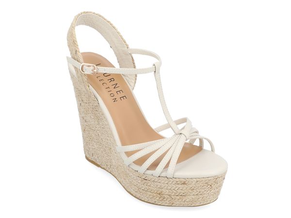 ジュルネ コレクション レディース シューズ サンダル Journee Collection Yara Espadrille Wedge Sandal Grey グレー