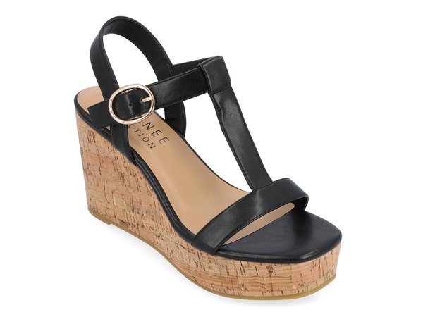 ジュルネ コレクション レディース シューズ サンダル プラットフォーム Journee Collection Matildaa Platform Wedge Sandal Black ブラック