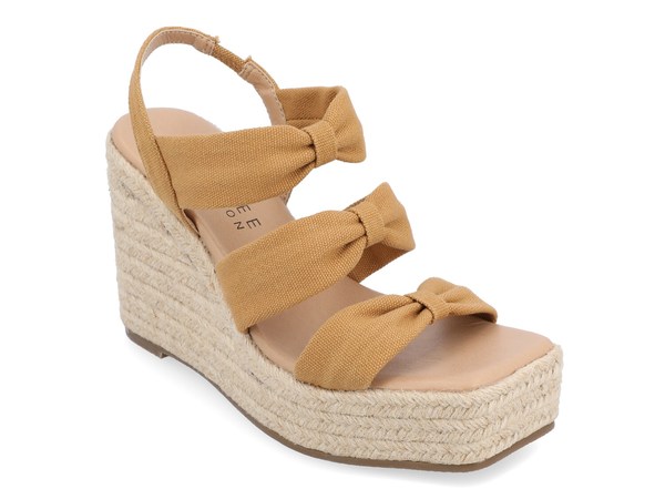 ジュルネ コレクション レディース シューズ サンダル Journee Collection Santorynn Wedge Sandal Dark Brown ブラウン