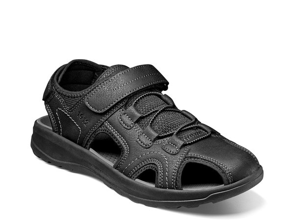 ノンブッシュ メンズ シューズ サンダル Nunn Bush Huck Fisherman Sandal Black ブラック