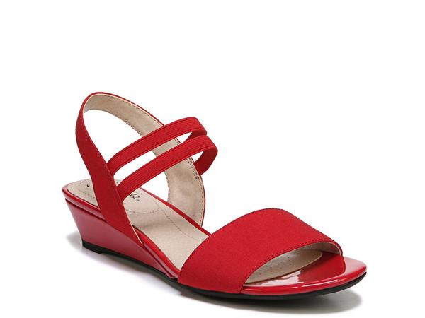 ライフストライド レディース シューズ サンダル LifeStride Yolo Wedge Sandal Red レッド｜ReVida 店