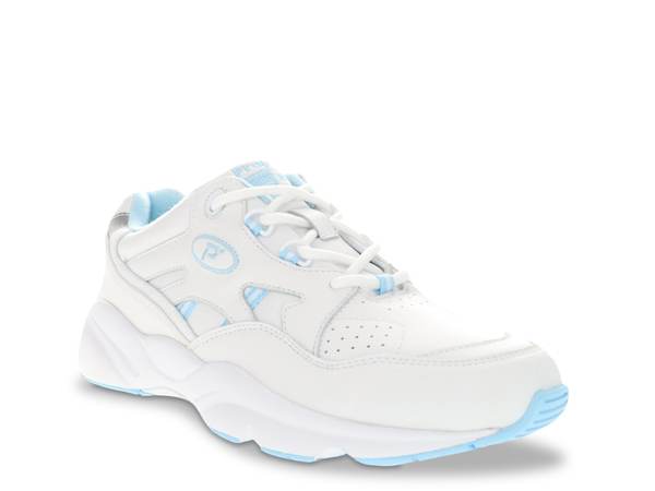 労働者階級愛玩動物 レディース シューズ スニーカー Propet Stability Walker Walking Shoe - Women\u0027s Off White/Light Blue 象牙色